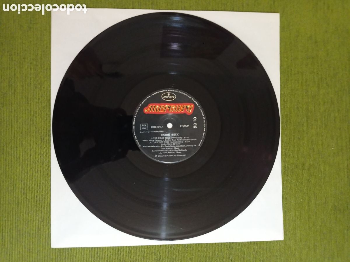 Discos de vinilo: VINILO DE ROBIN BECK - FIRST TIME - COCA COLA - Foto 5