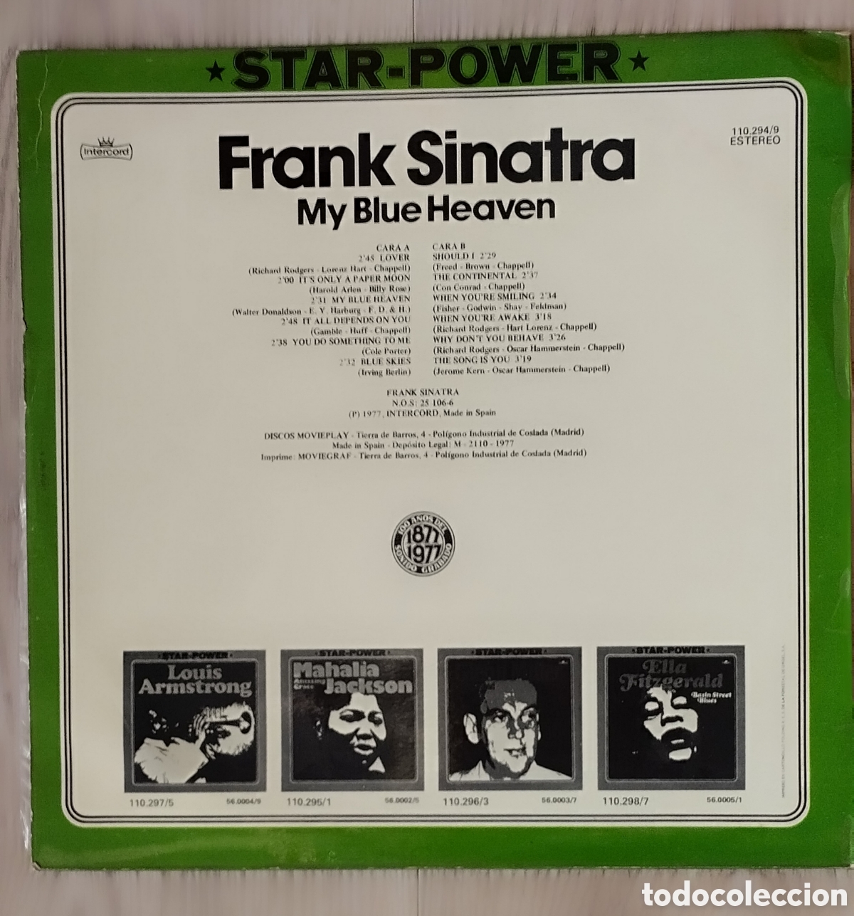 Discos de vinilo: FRANK SINATRA My blue Heaven - Foto 2