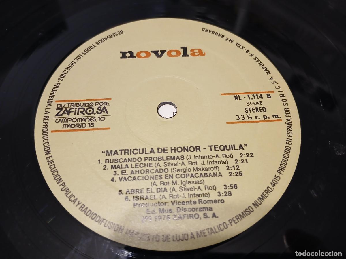 Discos de vinilo: Tequila &ndash; Matr&iacute;cula De Honor- (1978) LP disco vinilo - Foto 2
