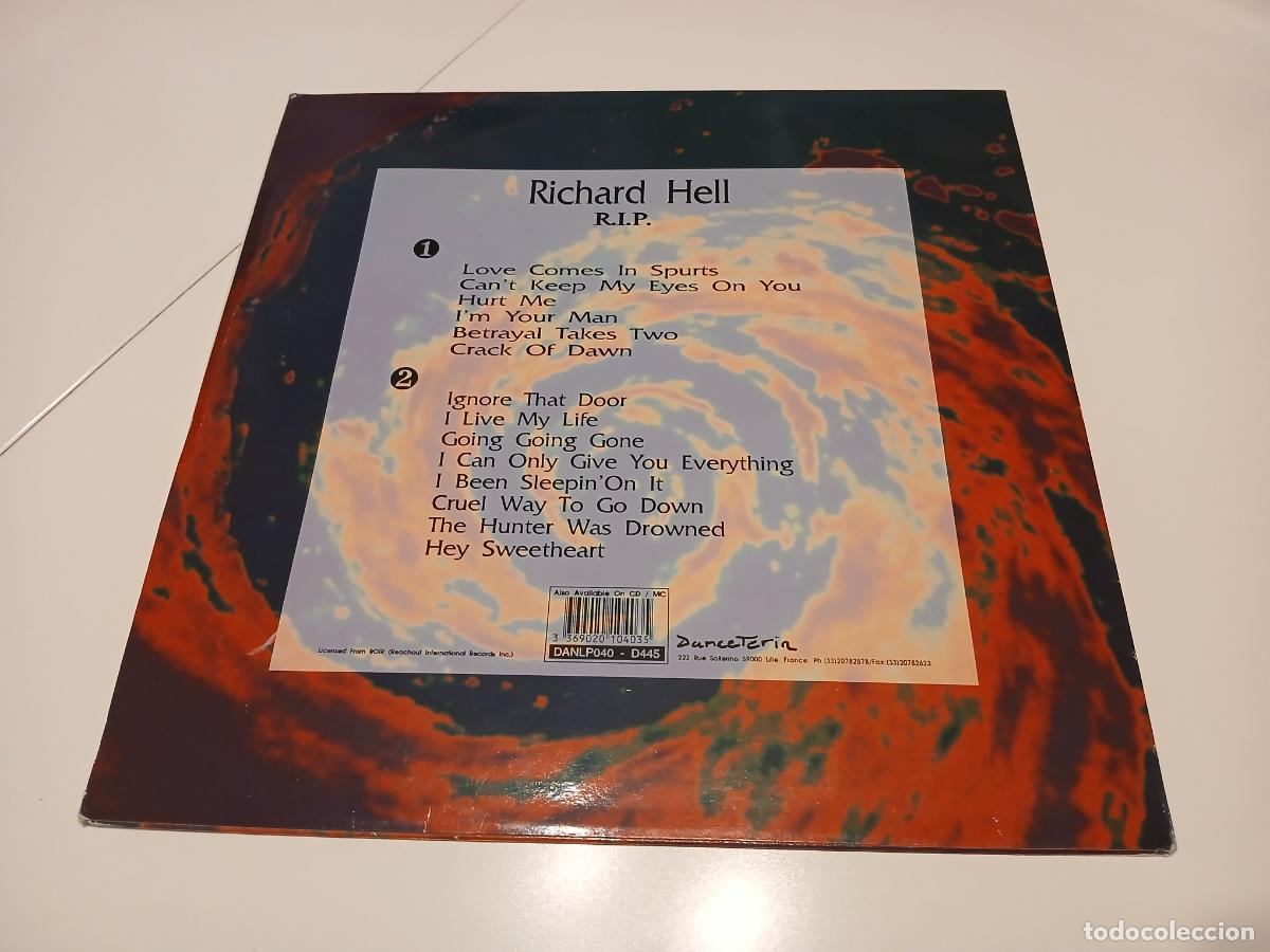 Discos de vinilo: Richard Hell &ndash; R.I.P.- (1990) LP disco vinilo - Foto 8