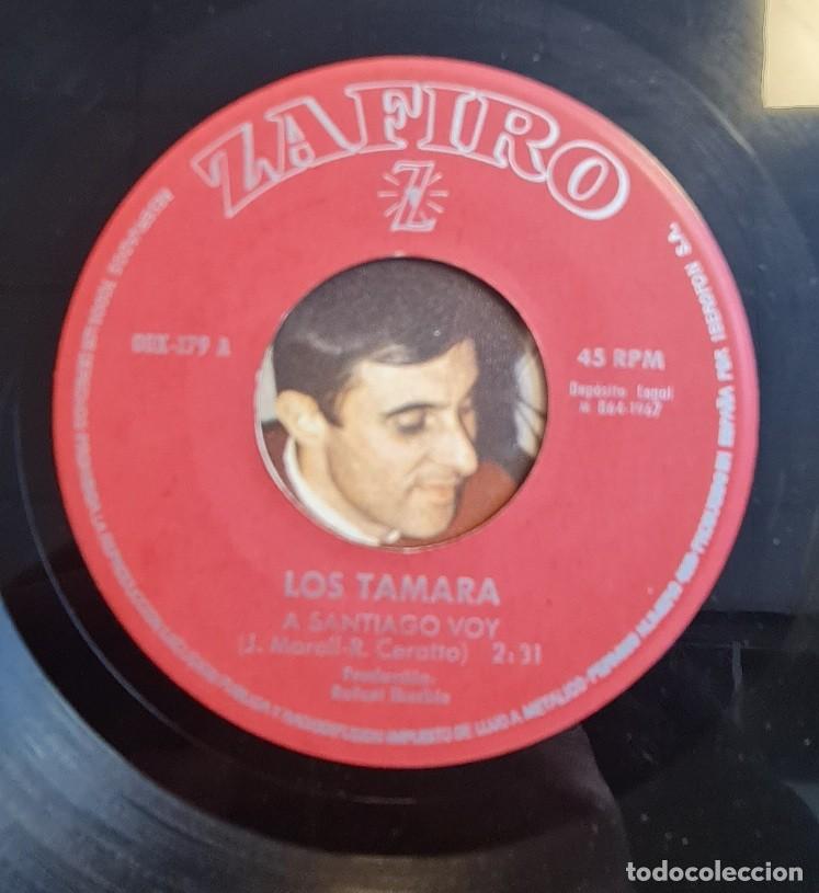 Discos de vinilo: Single Los Tamara A Santiago Voy - Foto 3