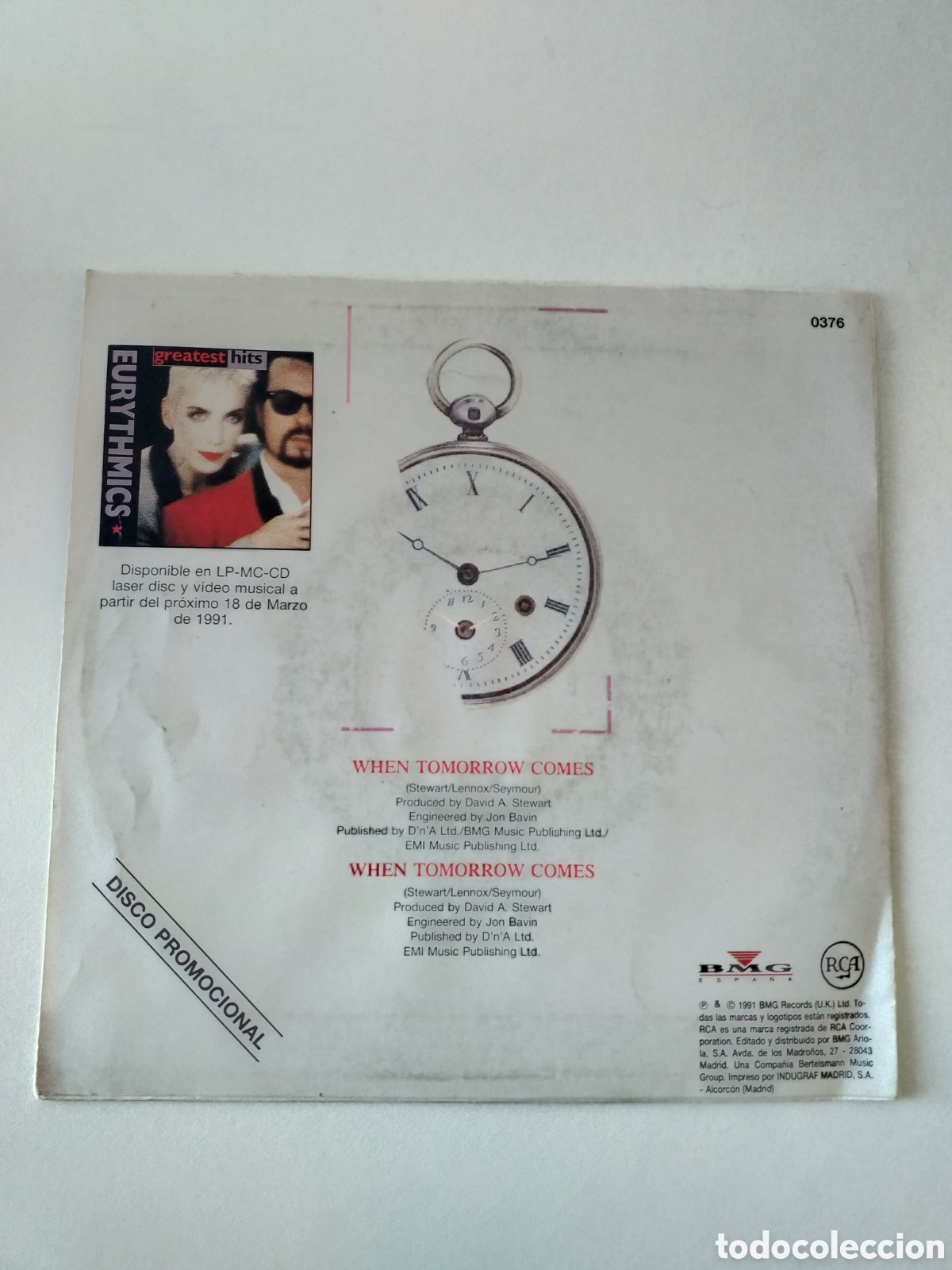 Discos de vinilo: Vinilo Eurythmics Single - Foto 2