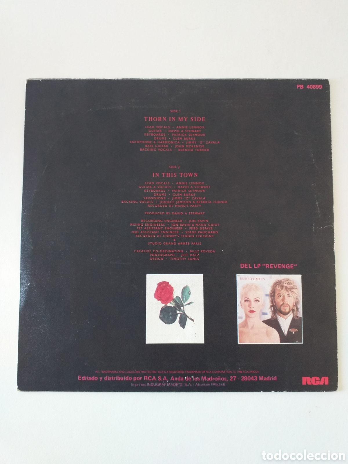 Discos de vinilo: Vinilo Eurythmics Single - Foto 2