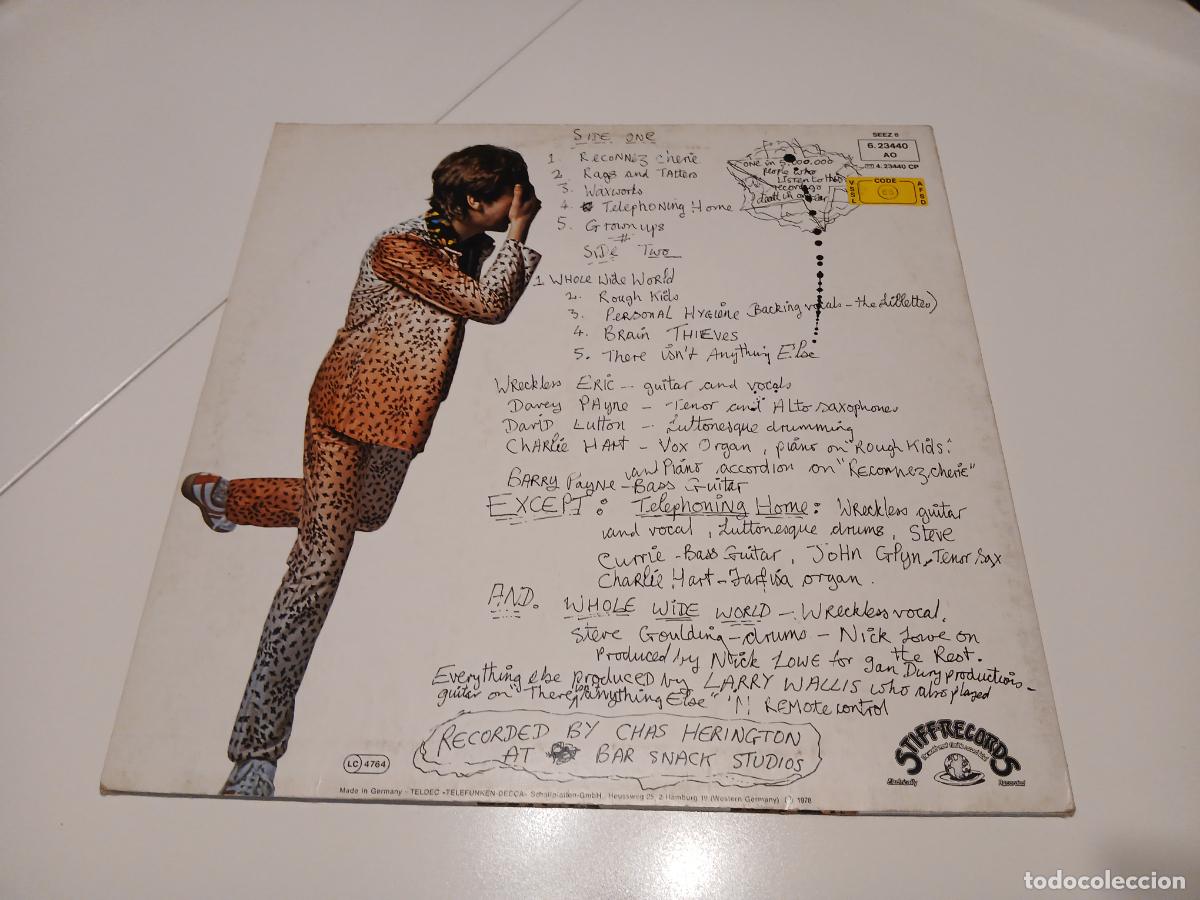Discos de vinilo: Wreckless Eric &ndash; Wreckless Eric- (1978) LP disco vinilo - Foto 8