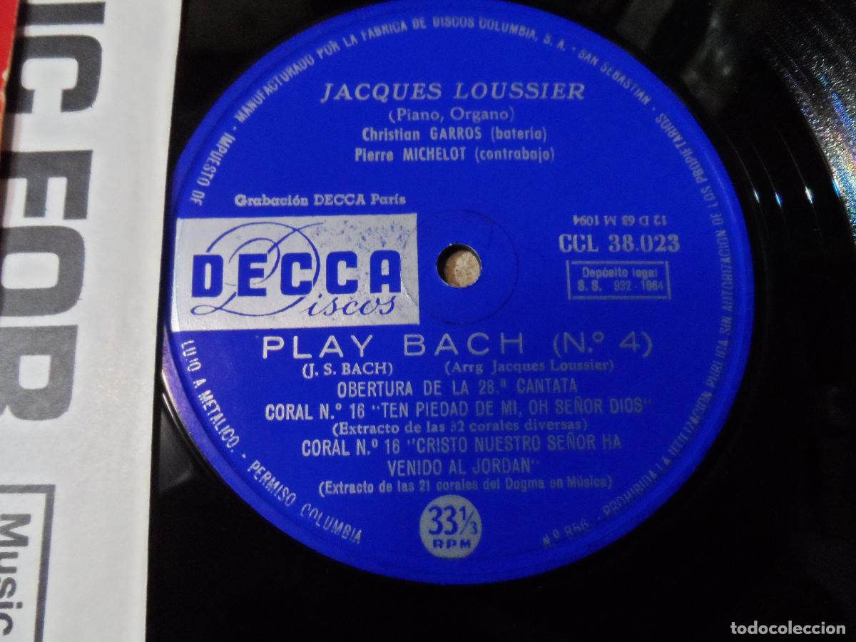 Discos de vinilo: JACQUES LOUSSIER - PLAY BACH 4 (SPAIN 1964) - Foto 3