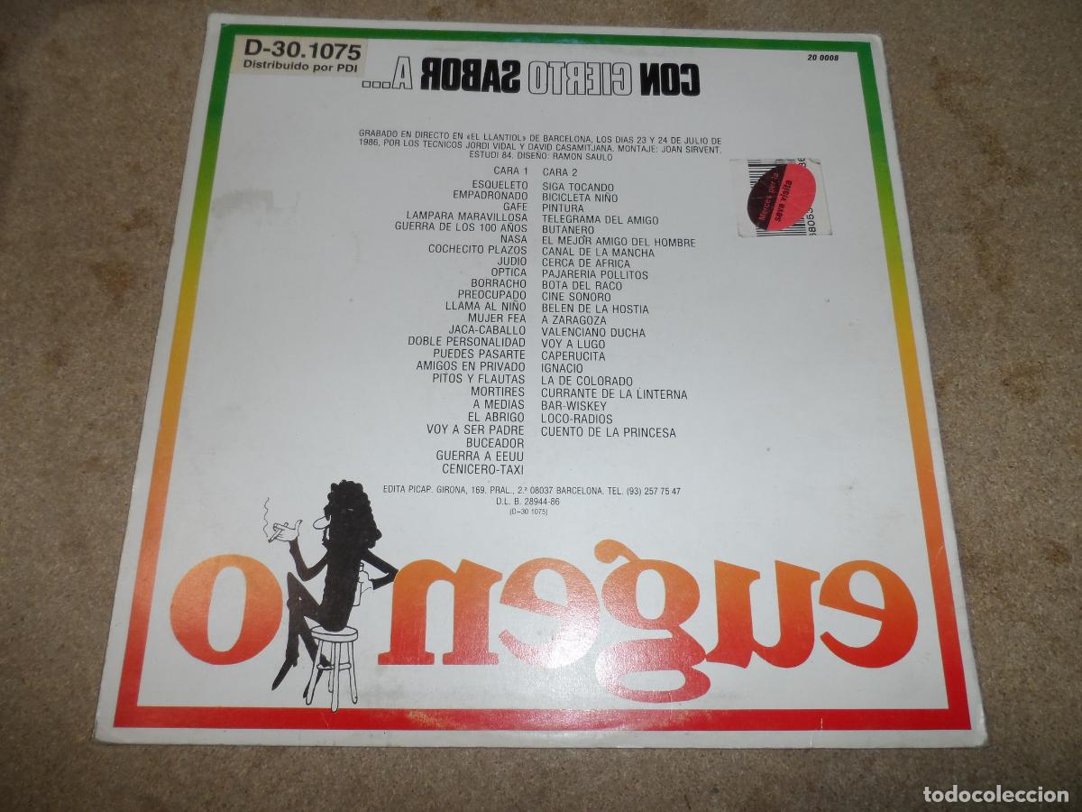 Discos de vinilo: Eugenio &ndash; Con Cierto Sabor A... (SPAIN 1986) - Foto 2
