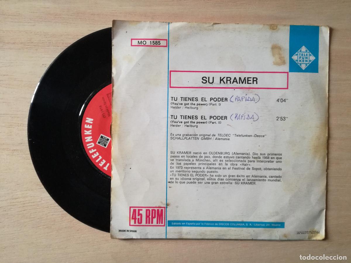 Discos de vinilo: SU KRAMER - TU TIENES EL PODER - PEDIDO MINIMO 7&euro; - Foto 2