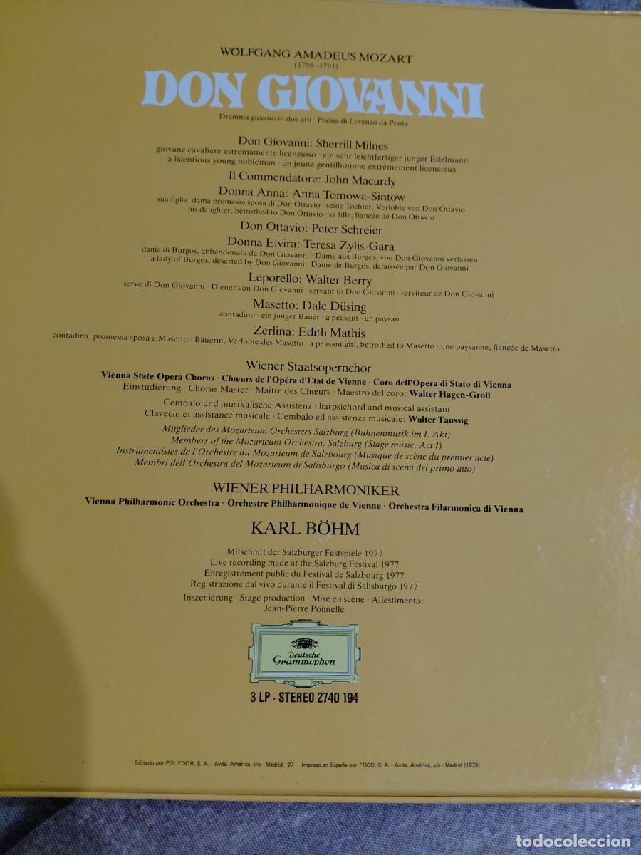 Discos de vinilo: Opera vinilo Don Giovanno de Mozart - Foto 2