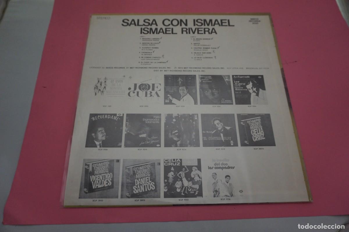 Discos de vinilo: LP - ISMAEL RIVERA - SALSA CON ISMAEL RIVERA - DISCO COMO NUEVO - Foto 3
