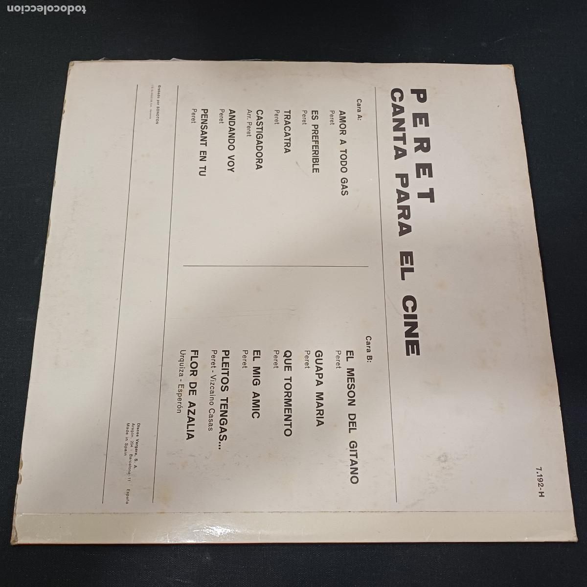 Discos de vinilo: PERET CANTA PARA EL CINE/VINILO. - Foto 3