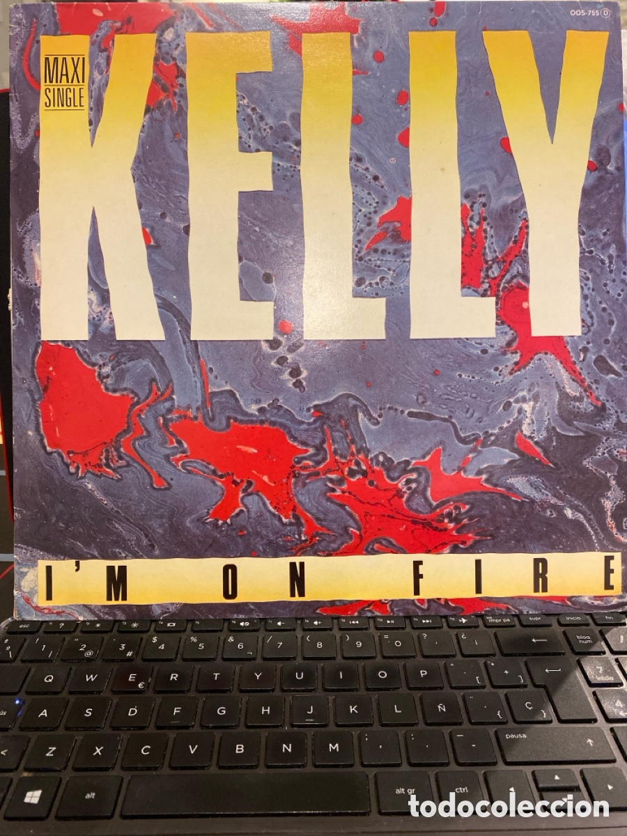 Discos de vinilo: KELLY -IM ON FIRE MAXI SINGLE SPAIN - Foto 1