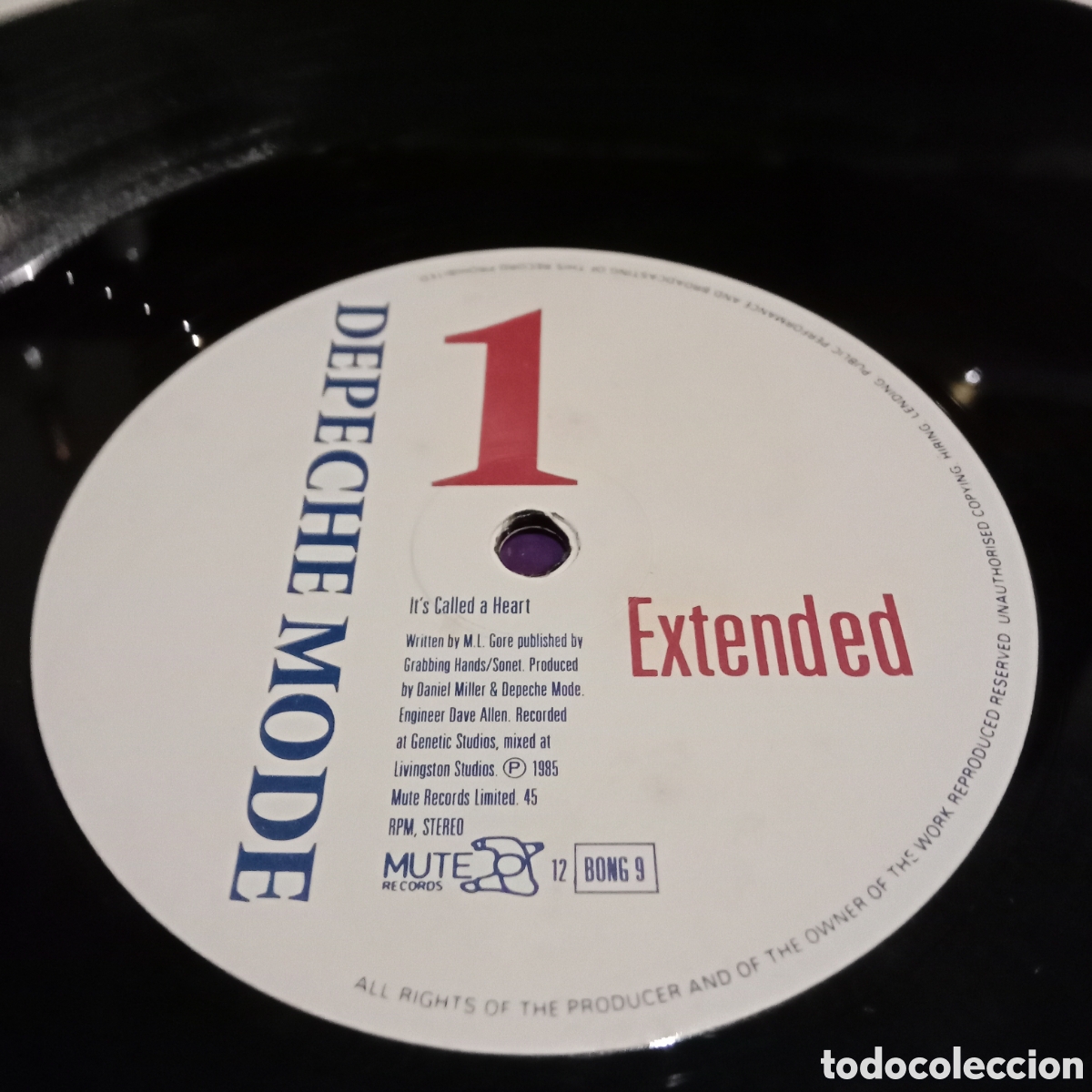 Discos de vinilo: DEPECHE MODE - ITS CALLED A HEART (EXTENDED) - SINGLE 12&rdquo; - Foto 4