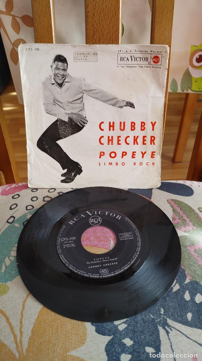 Discos de vinilo: CHUBBY CHECKER-SINGLE POPEYE - Foto 1