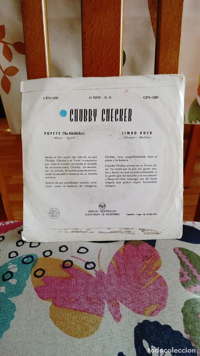Discos de vinilo: CHUBBY CHECKER-SINGLE POPEYE - Foto 2