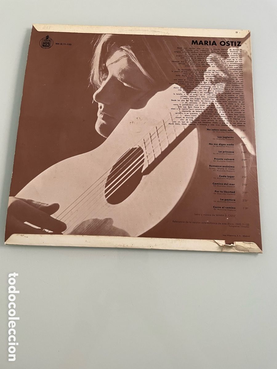 Discos de vinilo: Disco vinilo.- Mar&iacute;a Ostiz, Hispavox 1967 - Foto 2