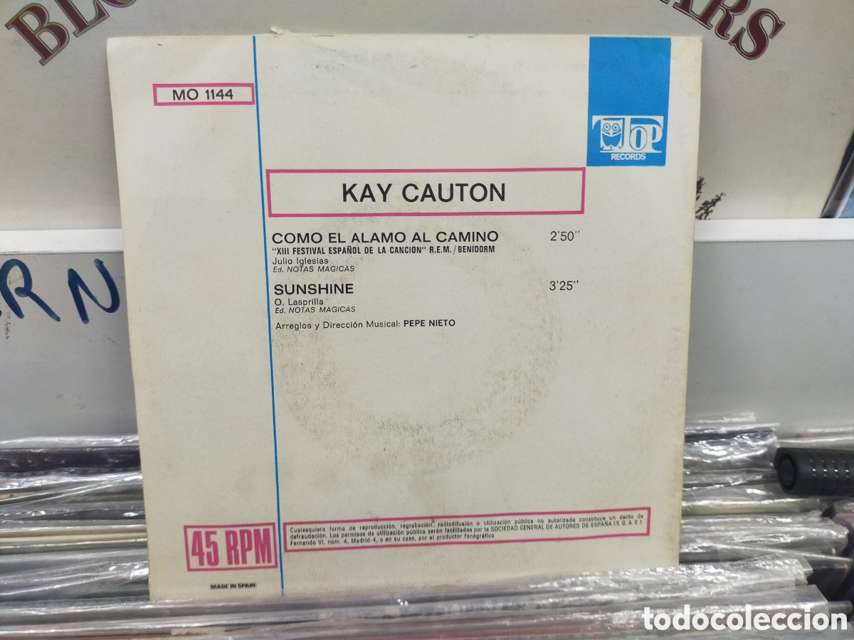 Discos de vinilo: Kay single como el &Aacute;lamo al camino 1971 - Foto 2