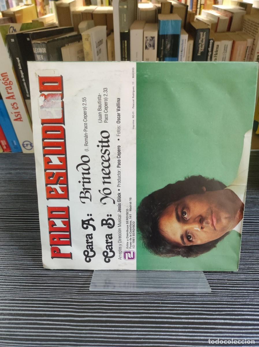 Discos de vinilo: Paco Escudero &ndash; Brindo - Foto 2