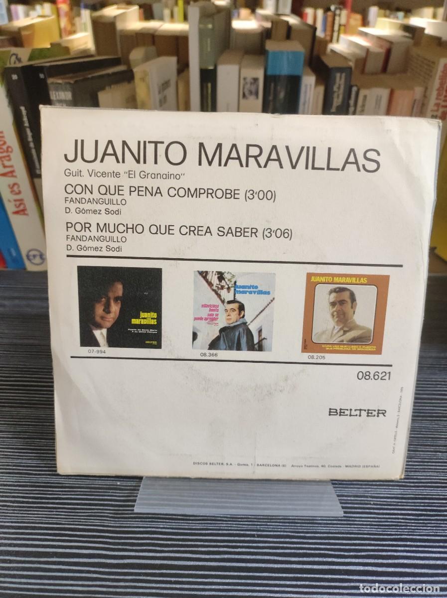 Discos de vinilo: Juanito Maravillas &ndash; Con Que Pena Comprobe - Foto 2