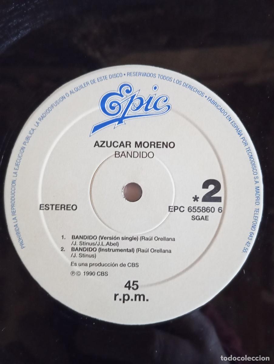 Discos de vinilo: AZ&Uacute;CAR MORENO - BANDIDO - EPIC - 1990 - Foto 5