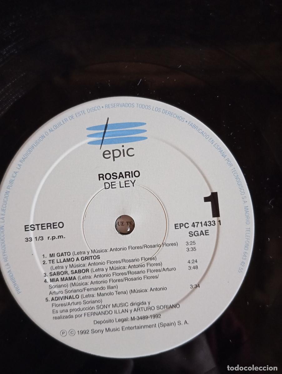 Discos de vinilo: ROSARIO - DE LEY - EPIC - 1992 - Foto 7