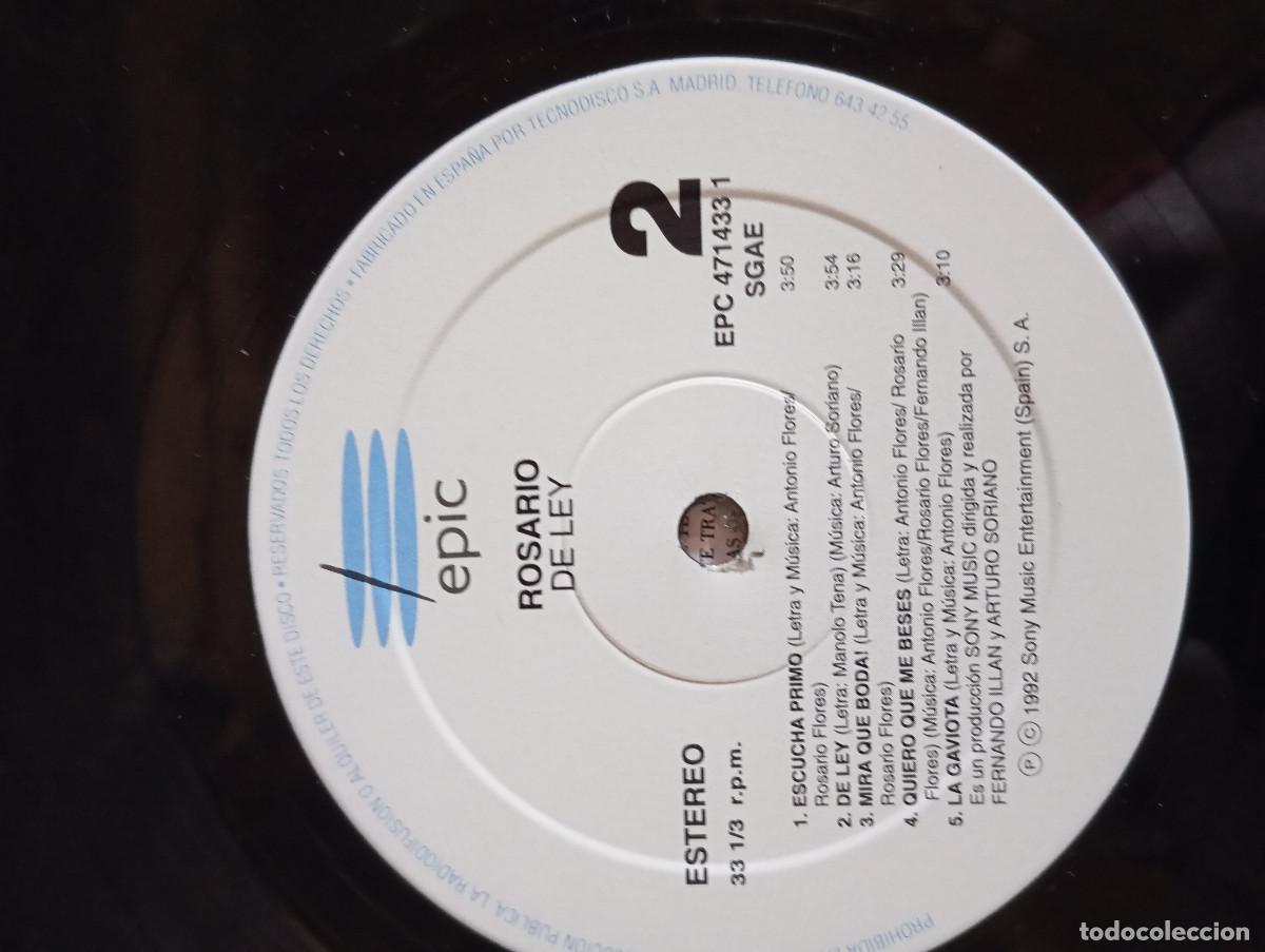 Discos de vinilo: ROSARIO - DE LEY - EPIC - 1992 - Foto 9