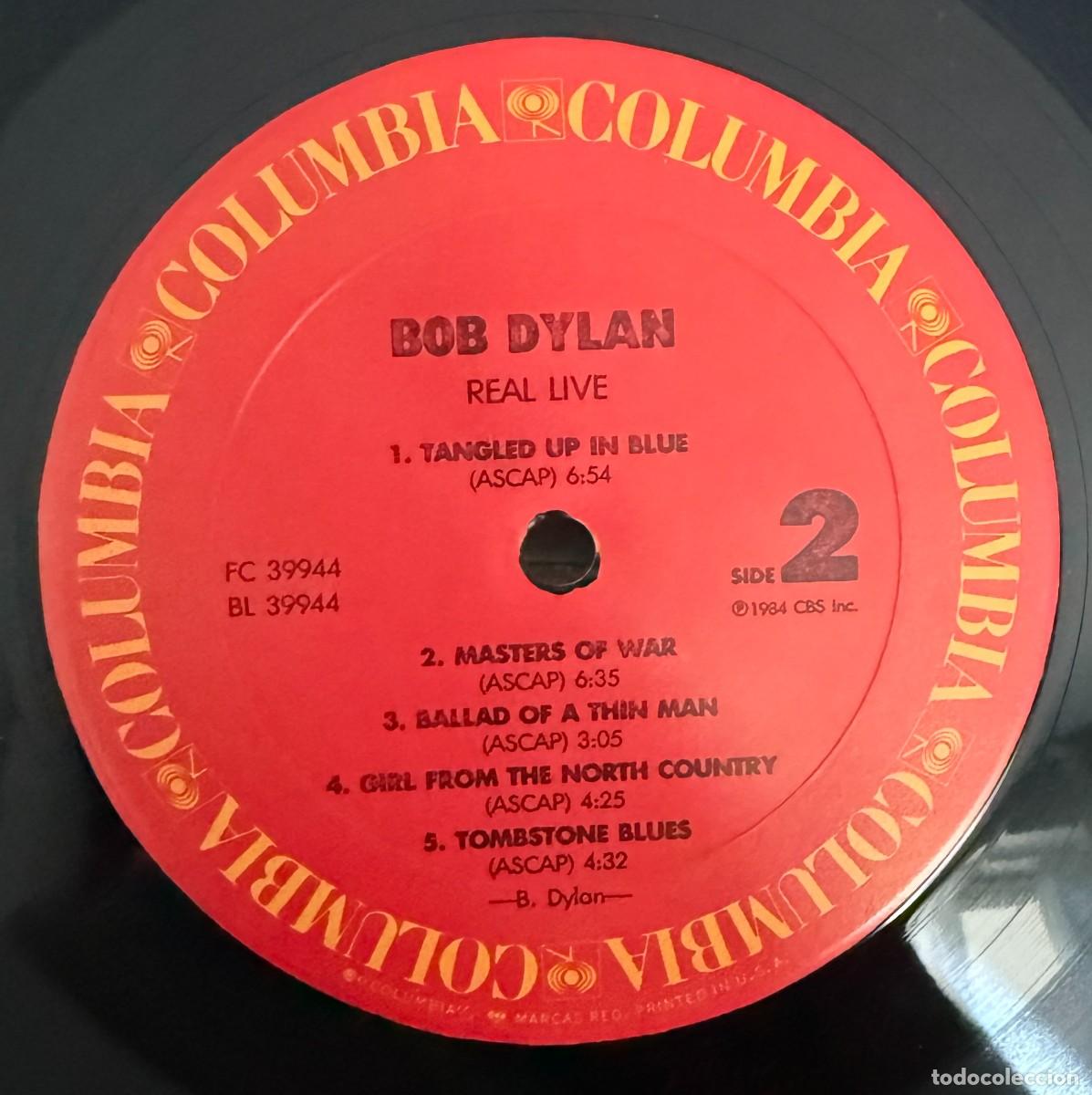Discos de vinilo: Bob Dylan &lrm;&ndash; Real Live. Disco vinilo. Edic. US. 1984. - Foto 3