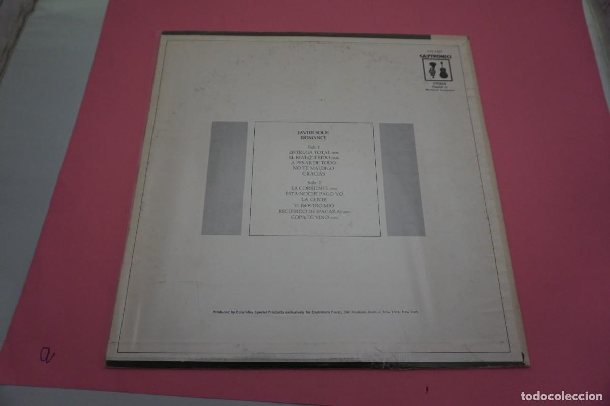 Discos de vinilo: LP - JAVIER SOLIS - ROMANCE - DISCO COMO NUEVO - Foto 3