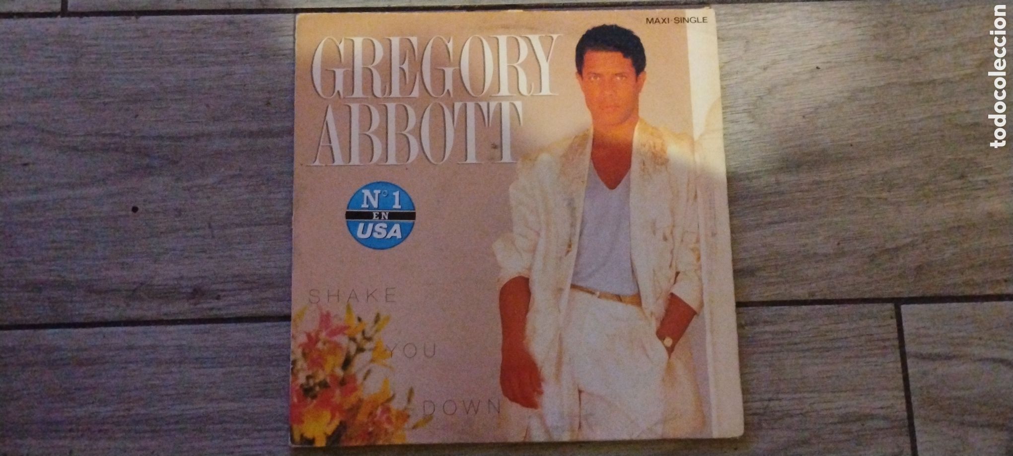 Discos de vinilo: GREGORY ABBOTT-SHAKE YOU DOWN-MAXI-CBS/SPAIN-IB - Foto 1