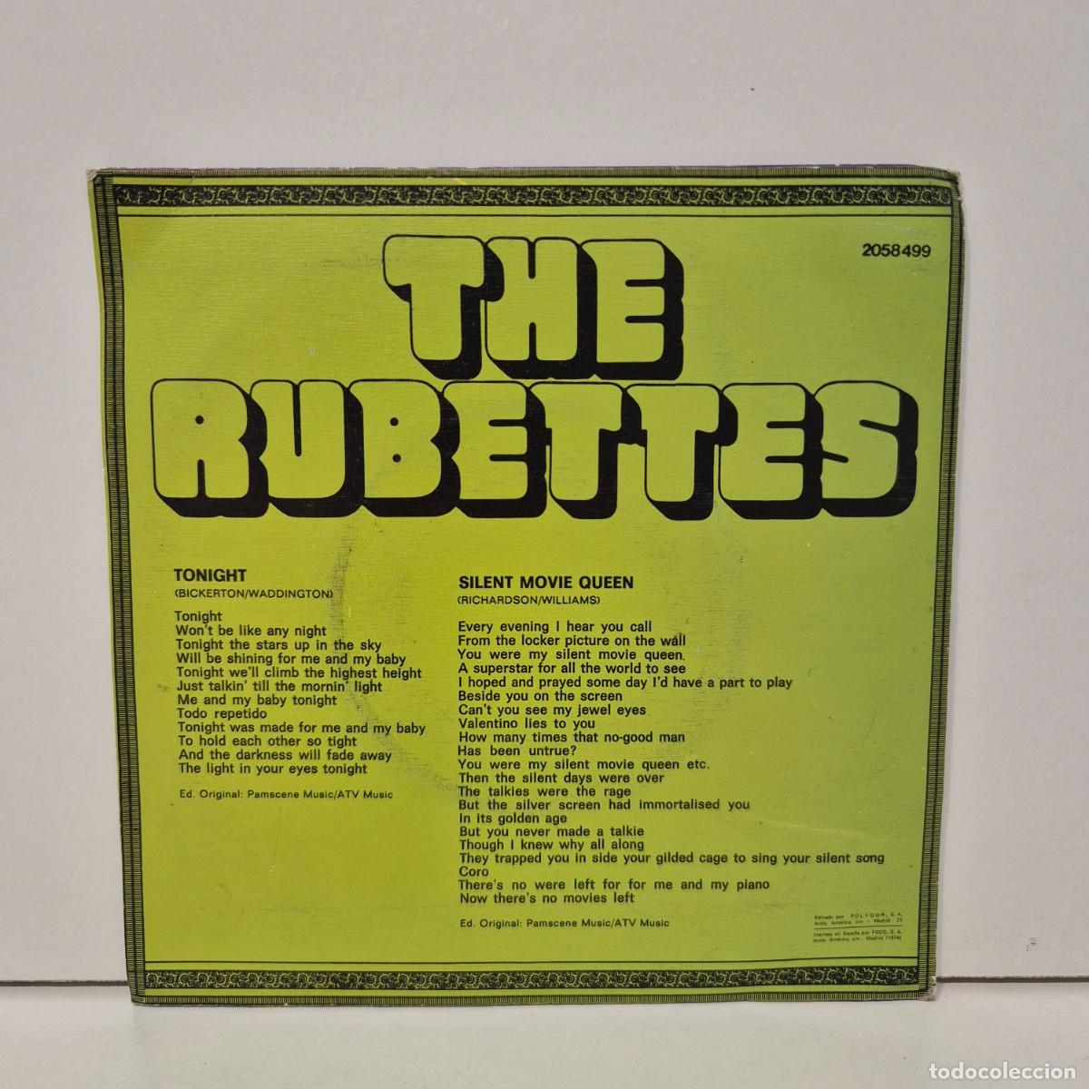Discos de vinilo: The Rubettes - Tonight - 2058499 - Single Vinilo Rock - Foto 2