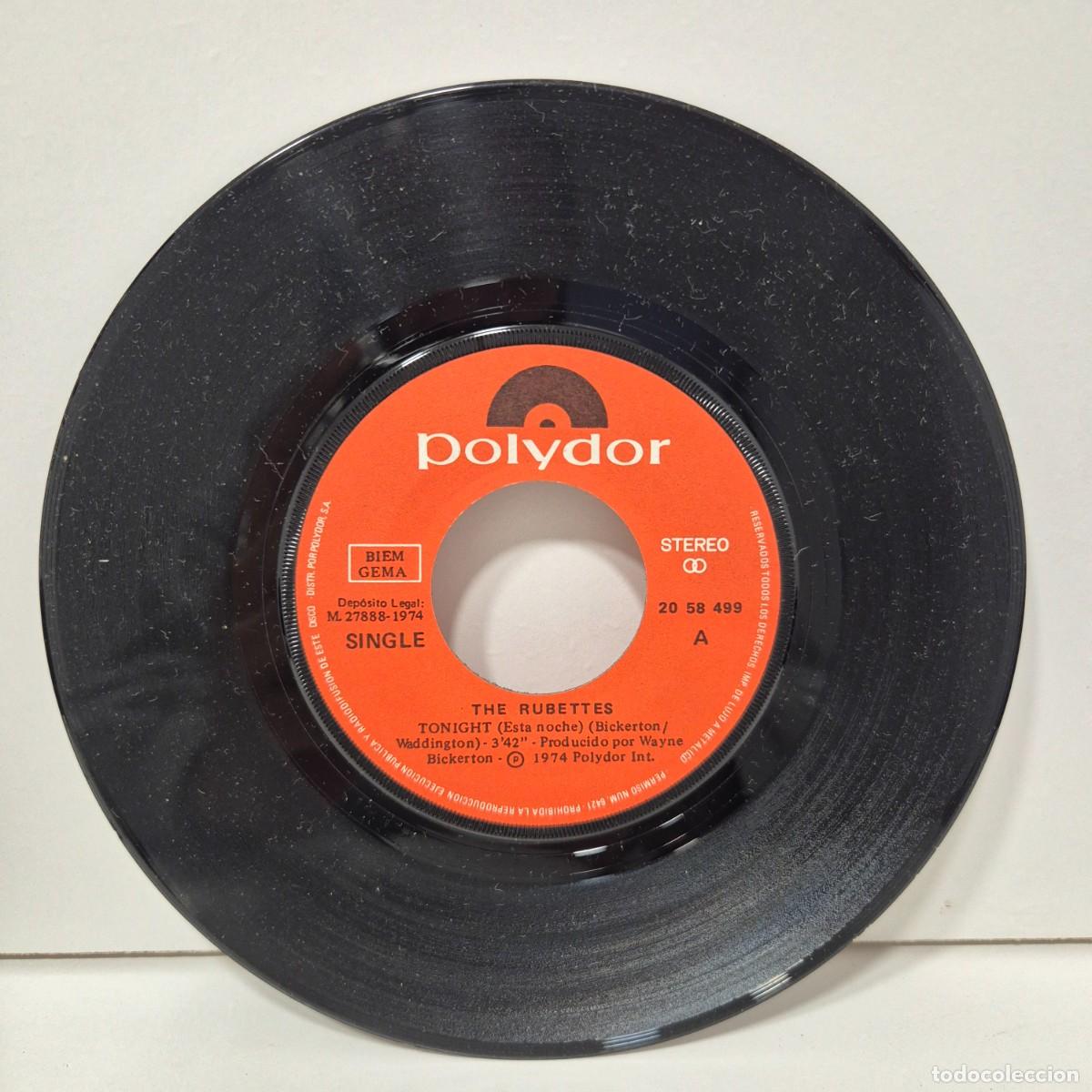 Discos de vinilo: The Rubettes - Tonight - 2058499 - Single Vinilo Rock - Foto 4
