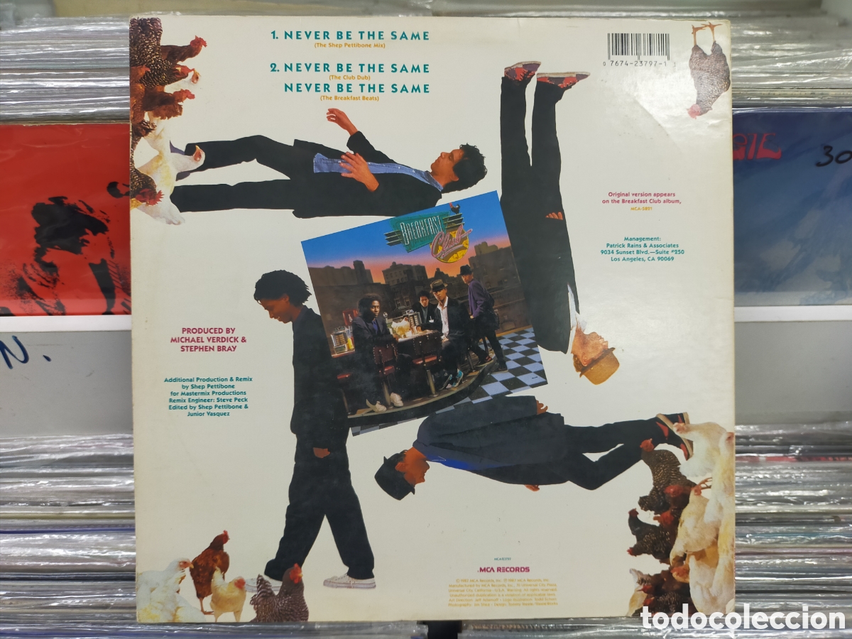 Discos de vinilo: Breakfast club maxi never be the same u.s.a. 1987 - Foto 2