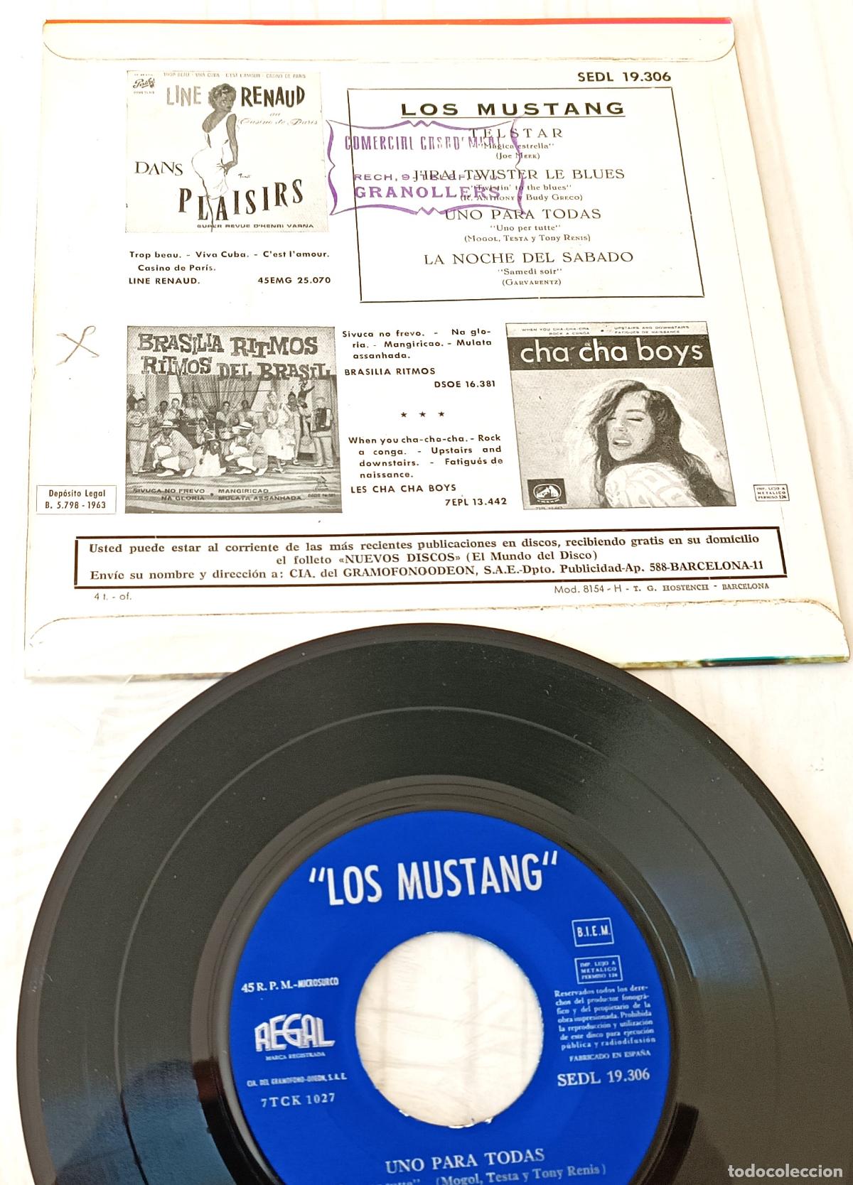 Discos de vinilo: LOS MUSTANG - TELSTAR IBEROFON - 1962 - Foto 2