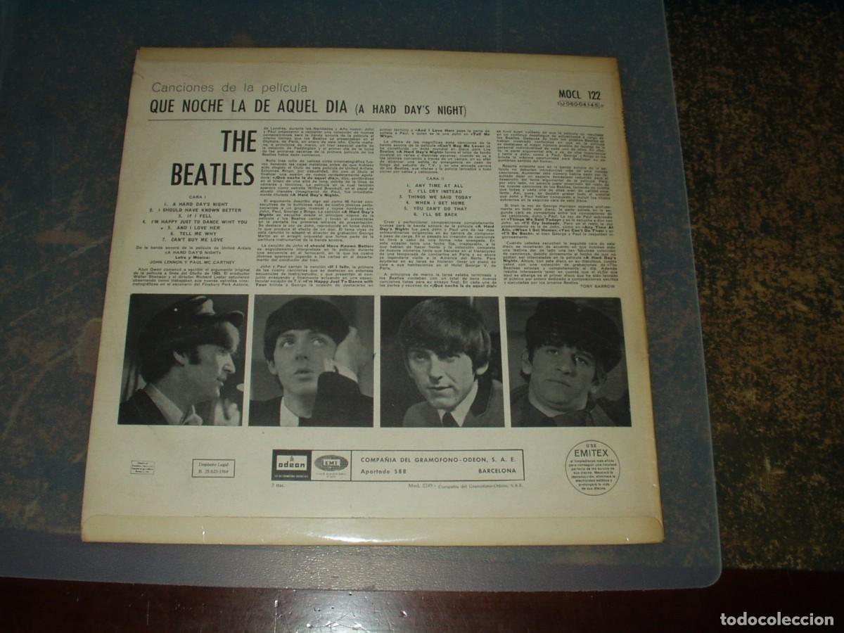 Discos de vinilo: BEATLES LP QUE NOCHE LA DE AQUEL DIA - Foto 2
