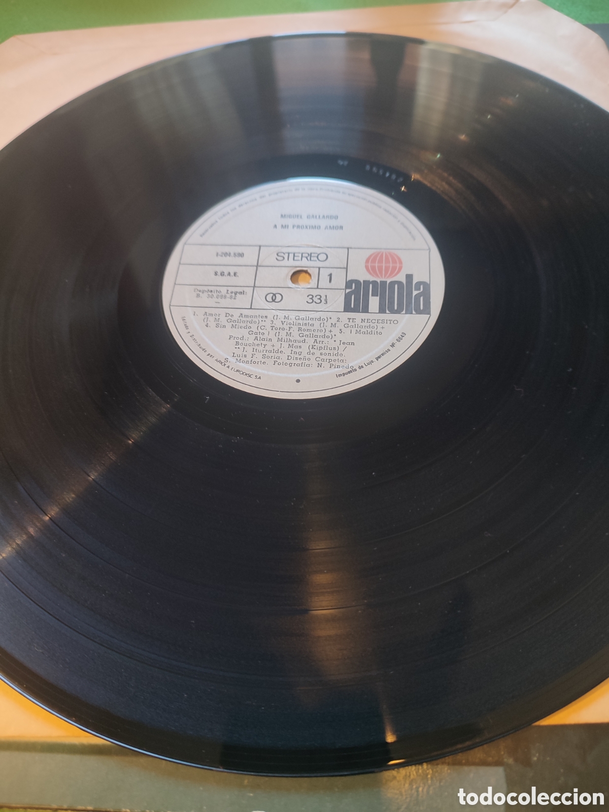 Discos de vinilo: Miguel Gallardo - A m&iacute; pr&oacute;ximo amor - Foto 3
