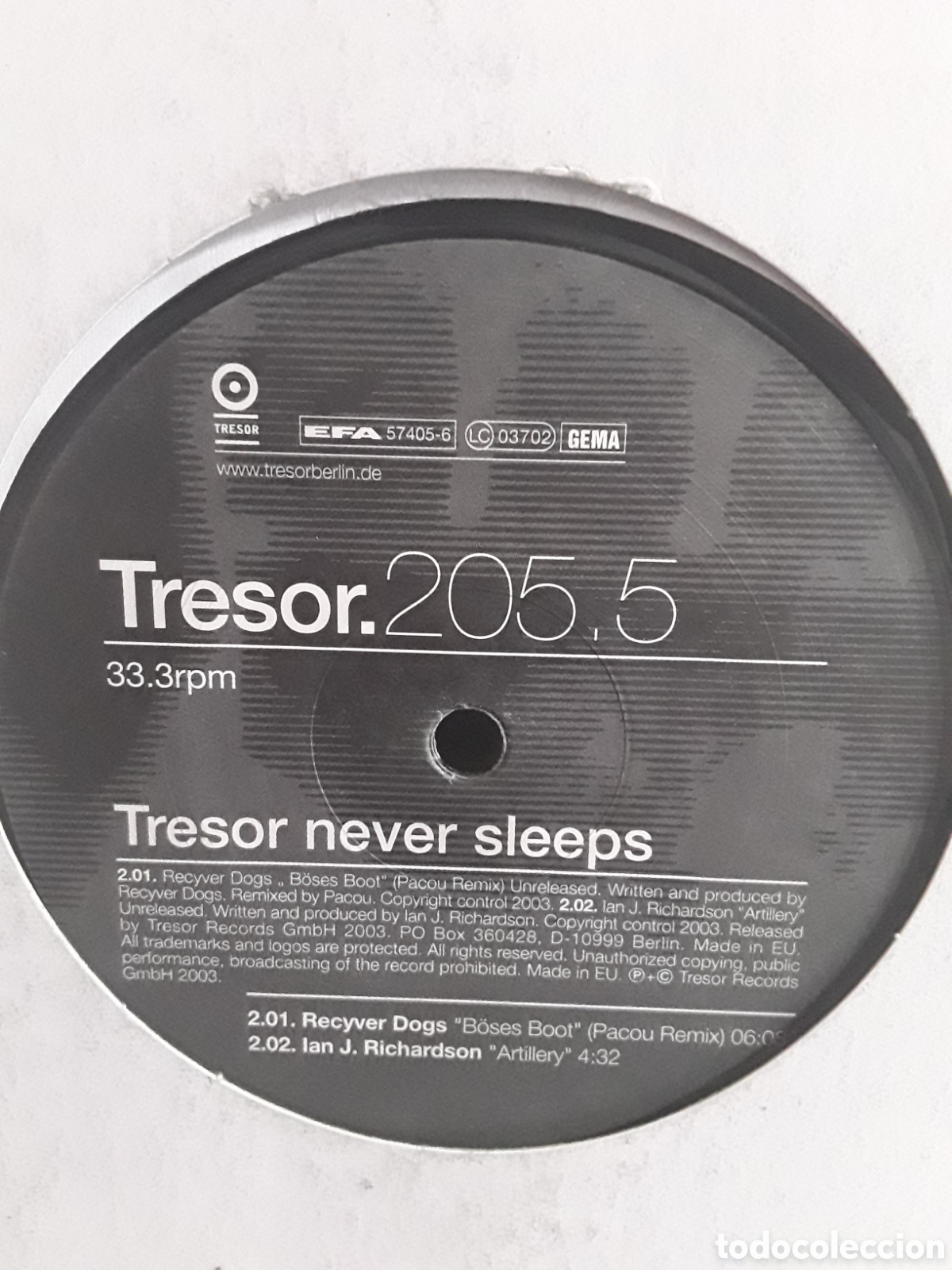 Discos de vinilo: Tresor Never Sleeps TECHNO - Foto 1