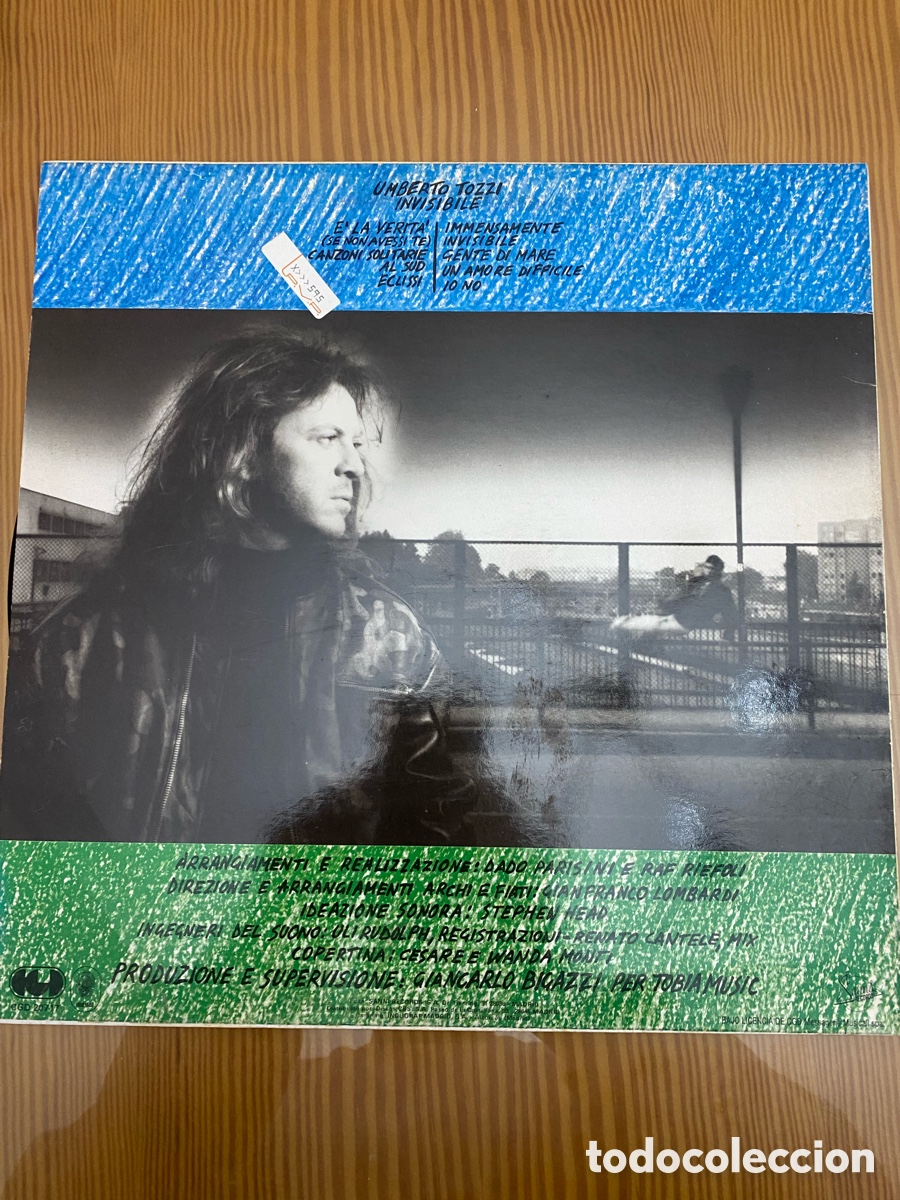 Discos de vinilo: Disco de Vinilo (LP) Umberto Tozzi &rdquo;Invisible&rdquo; - Foto 2