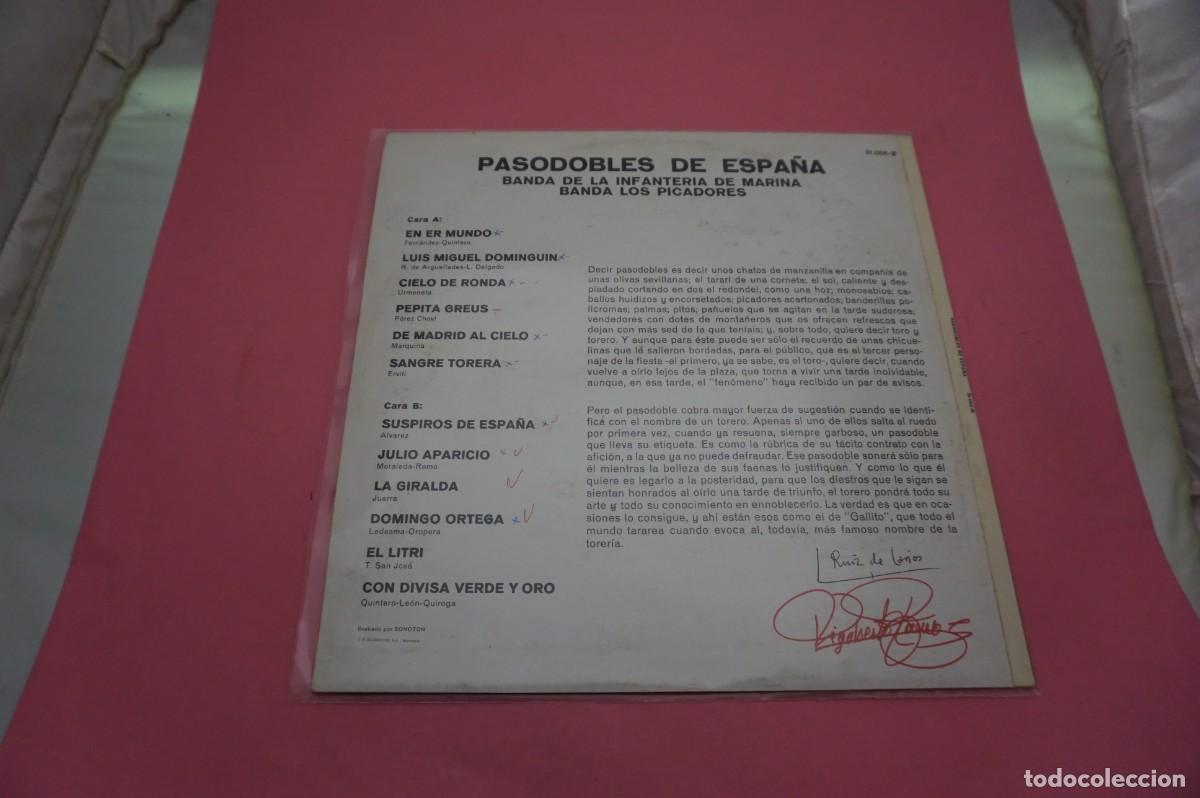 Discos de vinilo: LP - TOROS - PASODOBLES DE ESPA&Ntilde;A - DISCO COMO NUEVO - Foto 3