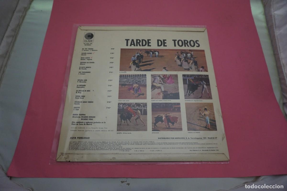 Discos de vinilo: LP - TARDE DE TOROS - PASODOBLES TOREROS - DISCO COMO NUEVO - Foto 3