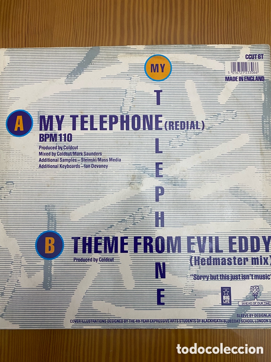 Discos de vinilo: Disco de Vinilo (Maxi) Coldcut &rdquo;My Telephone&rdquo; - Foto 2