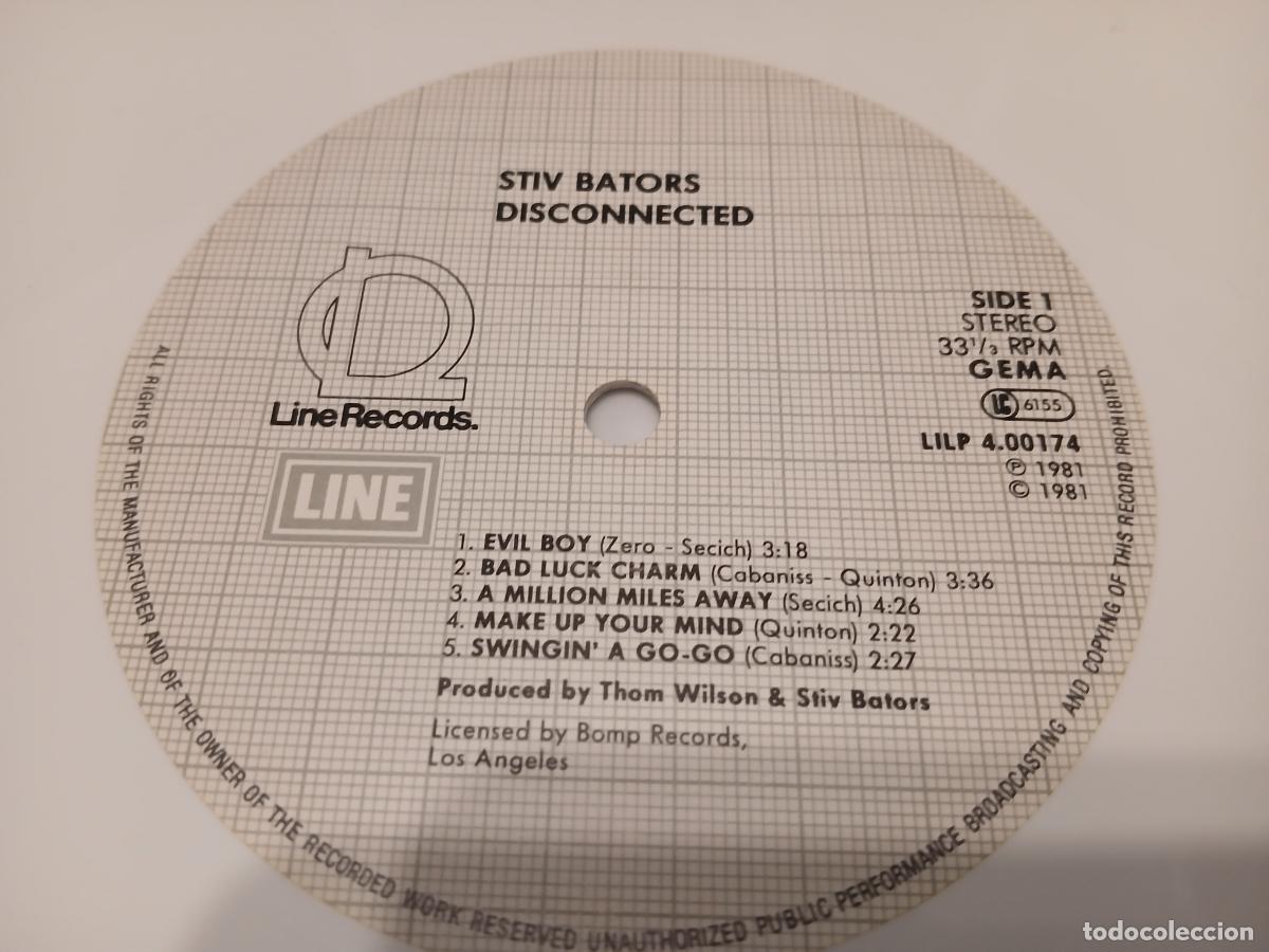 Discos de vinilo: Stiv Bators &ndash; Disconnected- (1987) LP disco vinilo - Foto 2