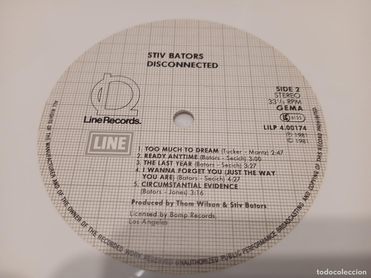 Discos de vinilo: Stiv Bators &ndash; Disconnected- (1987) LP disco vinilo - Foto 3