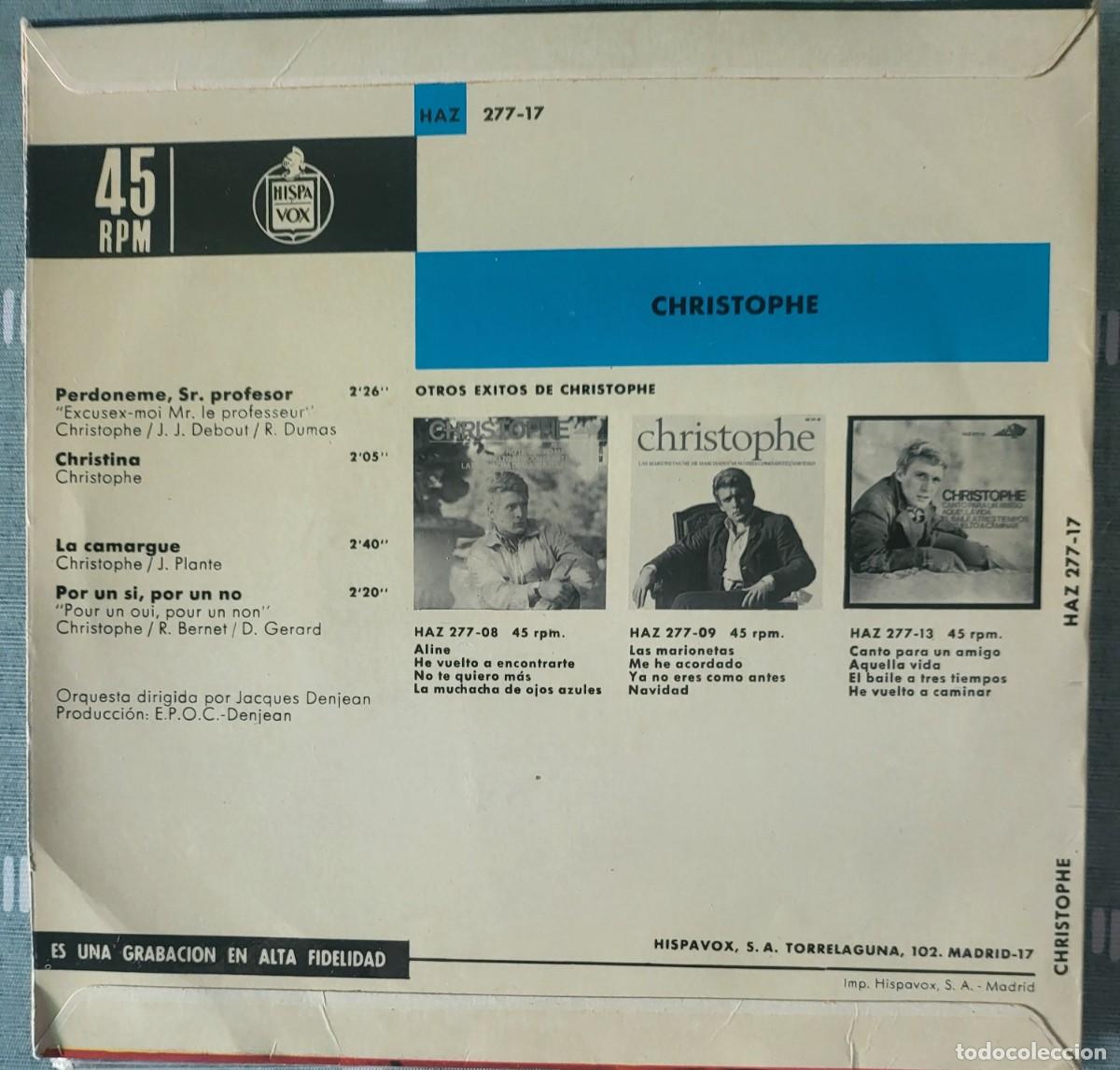 Discos de vinilo: Christophe Ep sello Hispavox editado en Espa&ntilde;a a&ntilde;o 1966... - Foto 2