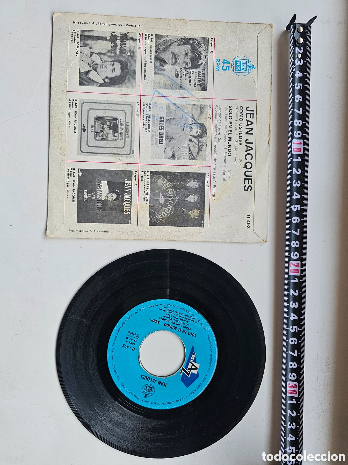 Discos de vinilo: Disco de vinilo de 45 RPM , Jean JACQUES, Como ustedes - Foto 3