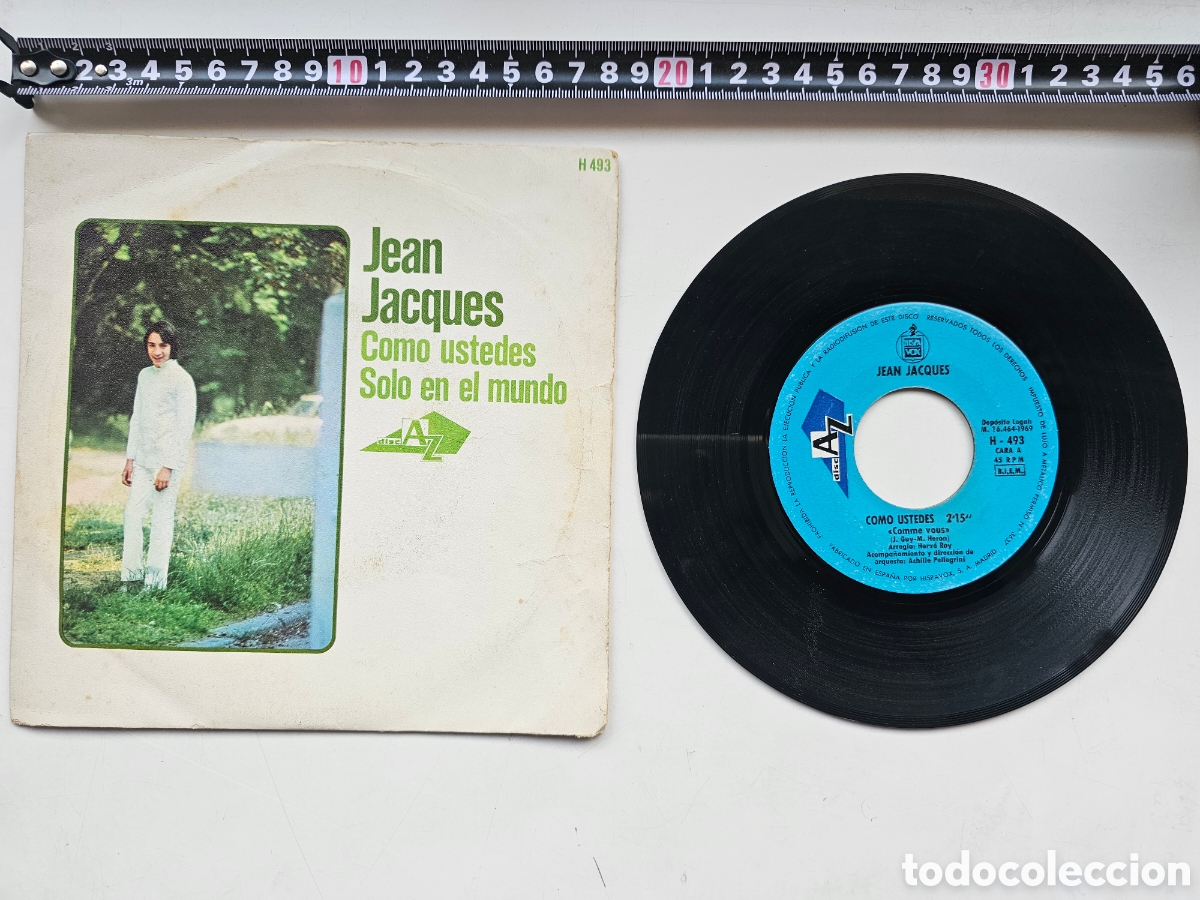 Discos de vinilo: Disco de vinilo de 45 RPM , Jean JACQUES, Como ustedes - Foto 1
