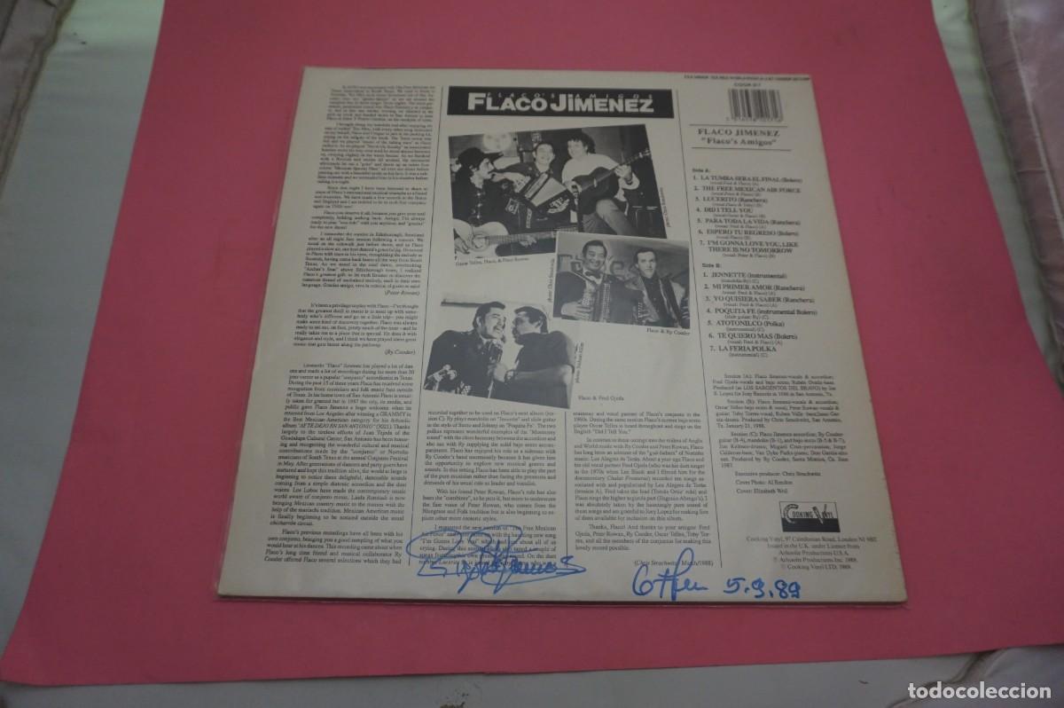 Discos de vinilo: LP - FLACO JIMENEZ - FLACOS AMIGOS - DISCO COMO NUEVO - Foto 3