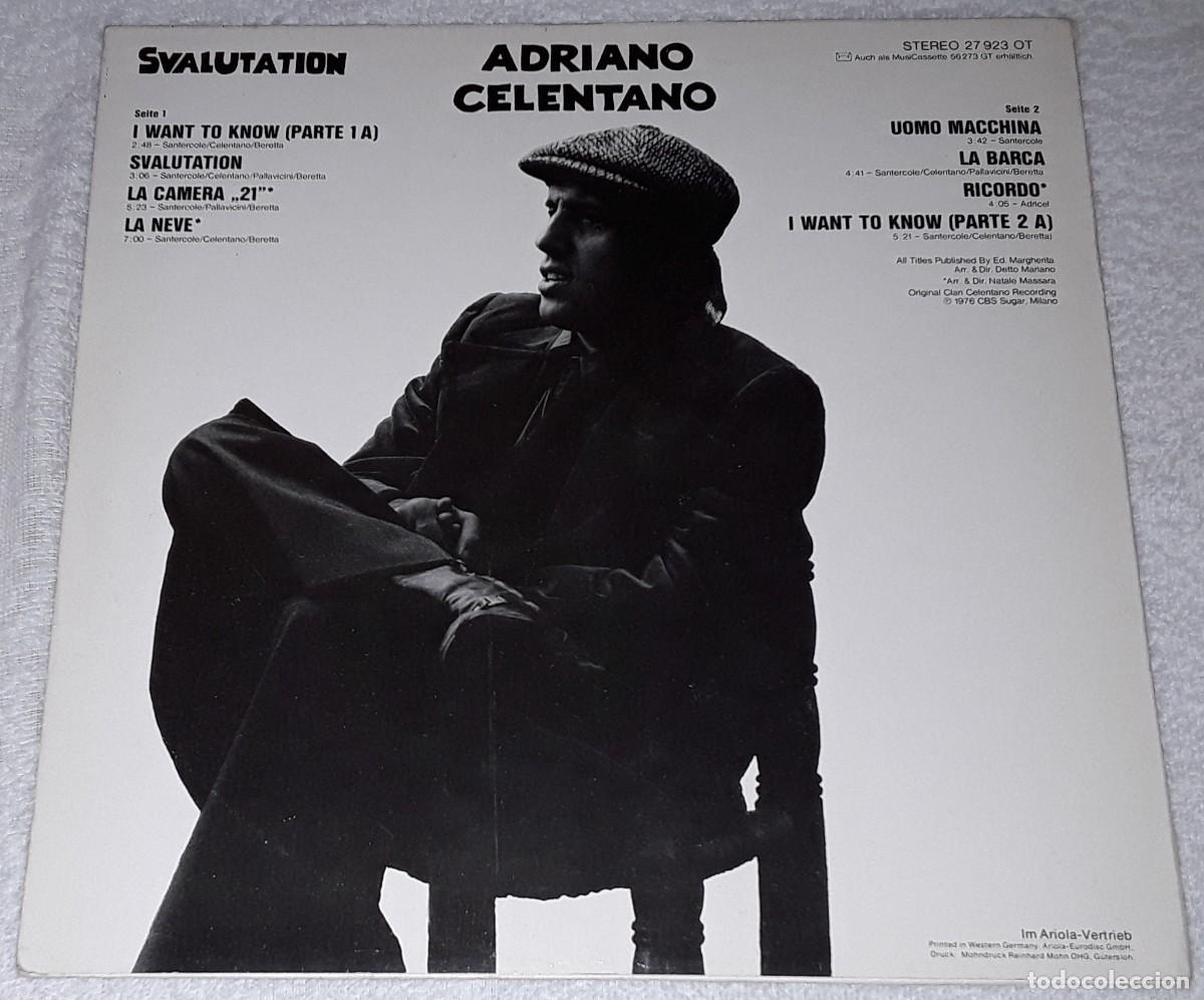 Discos de vinilo: LP - ADRIANO CELENTANO - SVALUTATION - MADE IN GERMANY - Foto 2