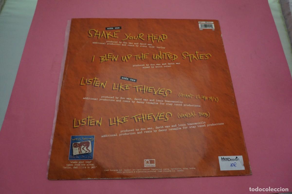 Discos de vinilo: MAXI SINGLE - WAS (NOT WAS) - SHAKE YOUR HEAD - Foto 3