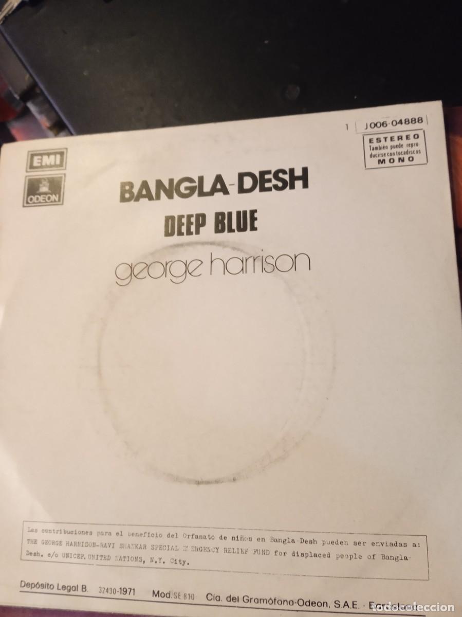 Discos de vinilo: GEORGE HARRISON- BANGLA DESH. SINGLE. NEAR MINT - Foto 2