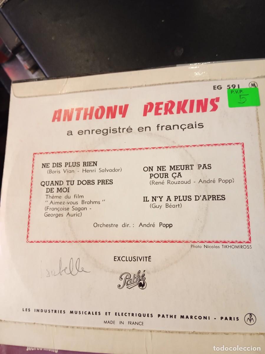 Discos de vinilo: ANTHONY PERKINS- CHANTE EN FRAN&Ccedil;AIS. EP - Foto 2