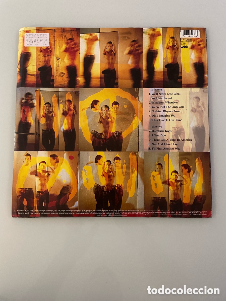 Discos de vinilo: Disco vinilo.- Nick Kamen: Whatever, whenever. WEA Germany 1992 - Foto 3